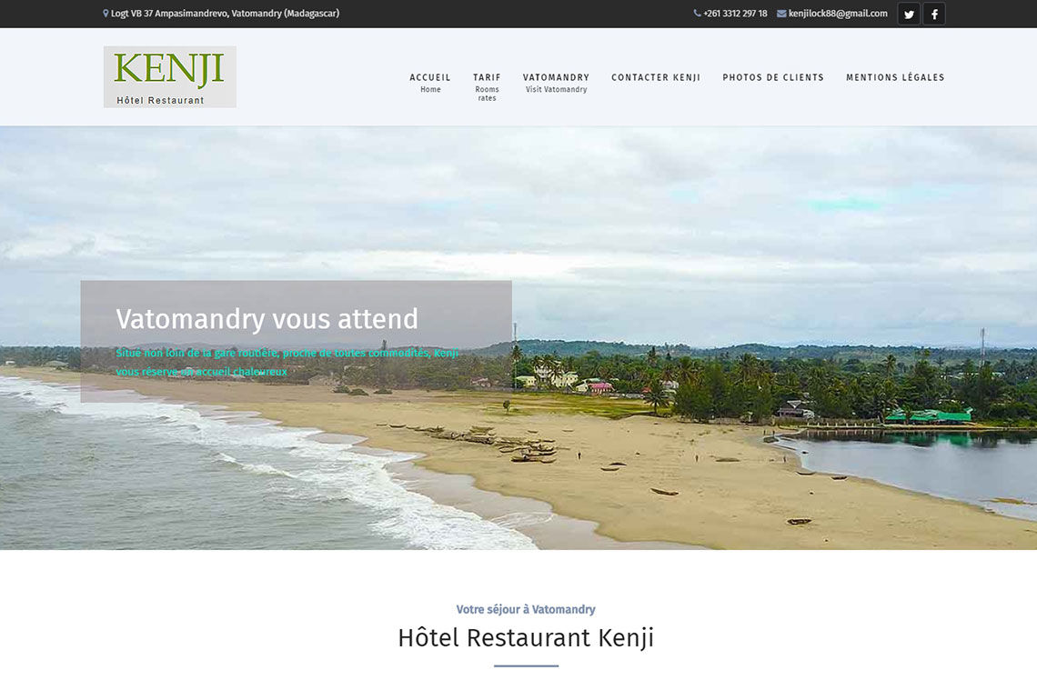 Hôtel Restaurant Kenji, Votre séjour à Vatomandry